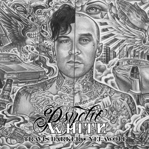 YelaWolf &amp; Travis Barker  - Psycho White EP cover okladka.jpg